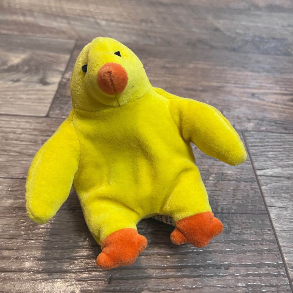 Manhattan Toy Company Pudgie 5" Chick Plush Yellow Bird Vintage 1997 Bean Bag P8